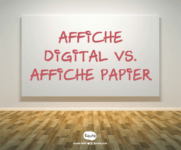 Affiche digital versus affiche papier